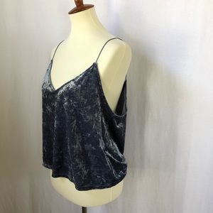 NWOT Blue Velvet V-Neck Top